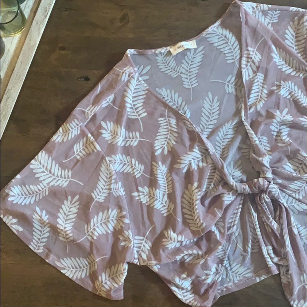 Crescent Front-Tie Crop Top